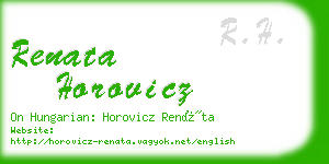 renata horovicz business card